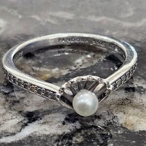 DISNEY X PANDORA Princess Ariel Shell Treated Freshwater Cultured Pearl Ring